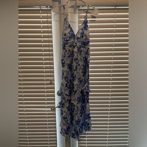 Abercrombie and fitch blue and white floral dress! Size XSP! Open back!